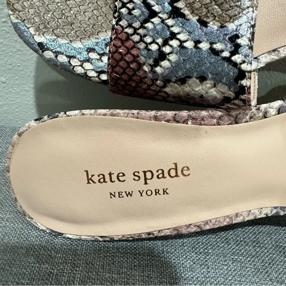 Kate Spade New York Savvi Snakeskin Embossed Leather Mules